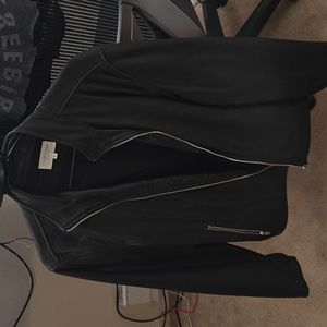 Five Four Black Leather Jacket sz L